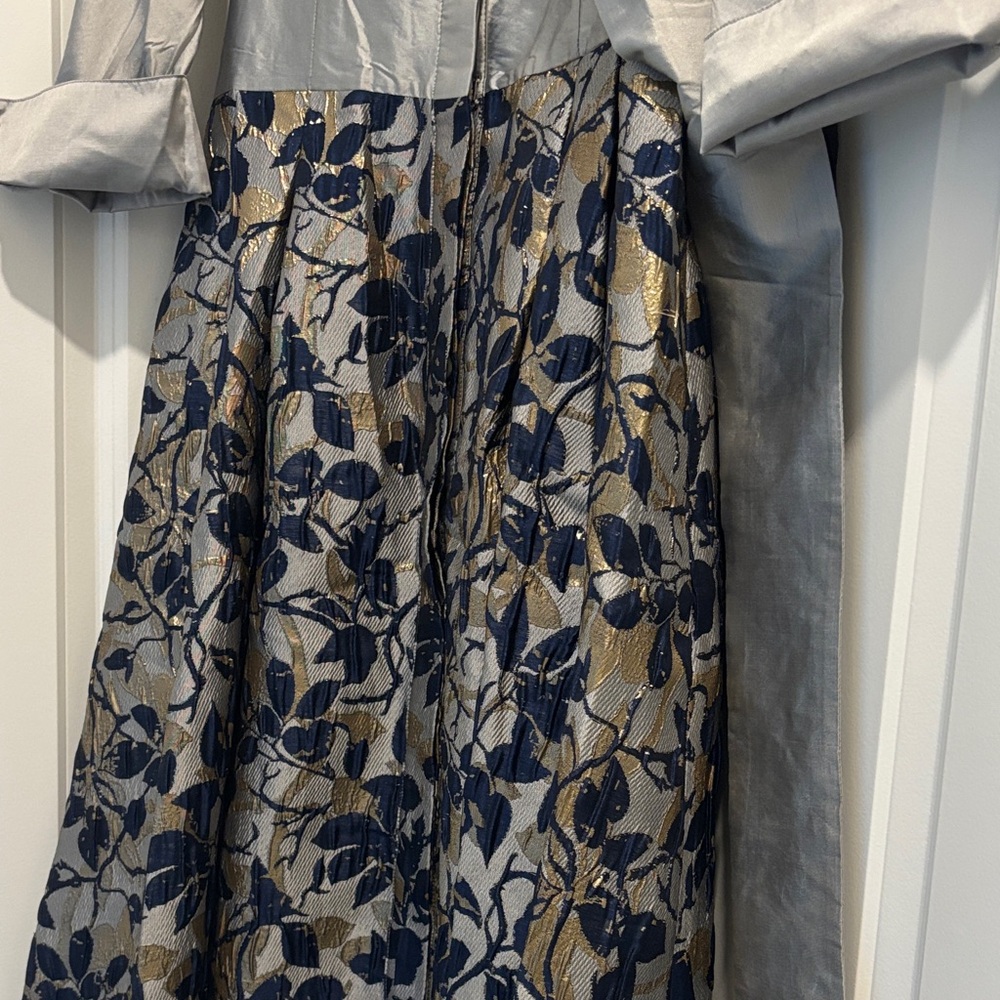 NWT Rickie Freeman Teri Jon taffeta floral front-button cocktail dress, Size 8 - Picture 6 of 15